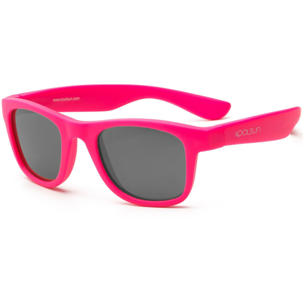Дитячі сонцезахисні окуляри Koolsun Wawe неоново-рожеві (Розмір 3+) (KS-WANP003)