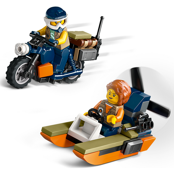 Блоковий конструктор LEGO 60437 City Вертолет в базовом лагере для исследования джунглей(60437)