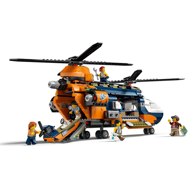 Блоковий конструктор LEGO 60437 City Вертолет в базовом лагере для исследования джунглей(60437)