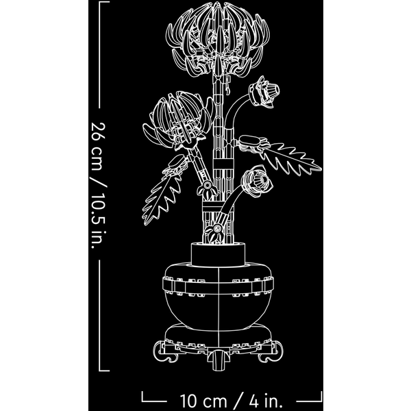 Конструктор LEGO Botanicals Хризантема 278 деталей