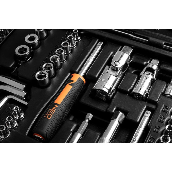 Набір інструментів Neo Tools, 233шт, 1/2", 1/4", 3/8", CrV, кейс (10-078)