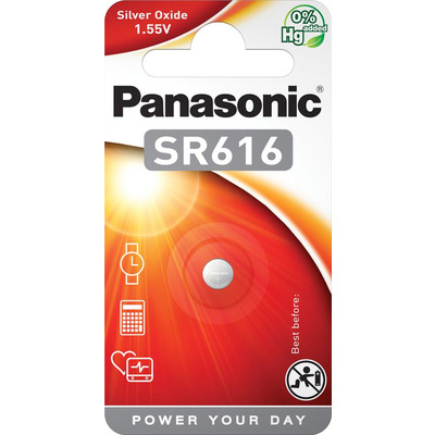 Батарейка Panasonic срібло-цинкова SR616(321, V321, D321) блістер, 1 шт.