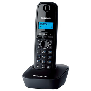 Радіотелефон DECT Panasonic KX-TG1611UAH, чорно-сірий