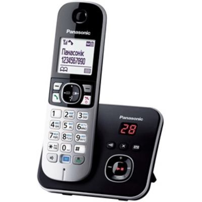 Радіотелефон DECT Panasonic KX-TG6821UAB, чорний