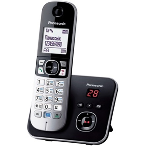Радіотелефон DECT Panasonic KX-TG6821UAB, чорний
