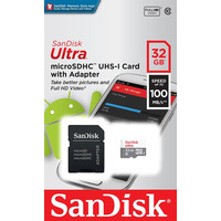 Карта пам'яті SanDisk microSD   32GB C10 UHS-I R100MB/s Ultra + SD