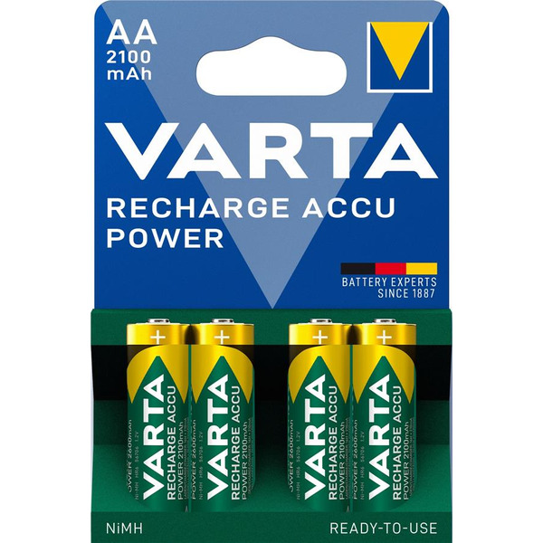 Акумулятор Varta AA 2100mAh NiMH 4шт LONGLIFE ACCU (56706101404)