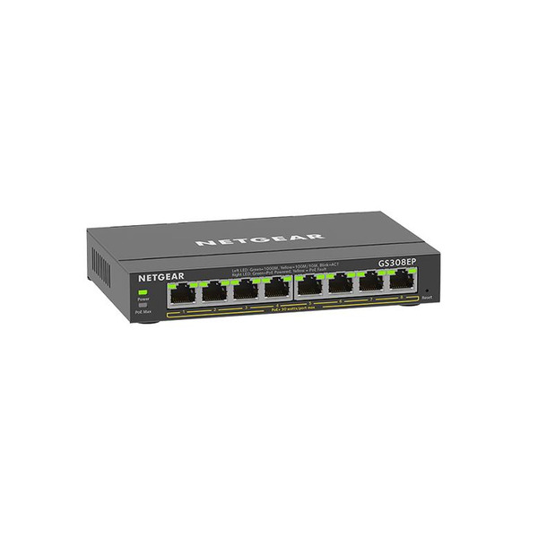 Комутатор NETGEAR GS308EP 8xGE PoE, 62Вт, WebSmart