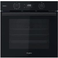 Духова шафа Whirlpool електрична, 71л, A+, дисплей, конвекція, телескопічні напрямні, пара, чорний