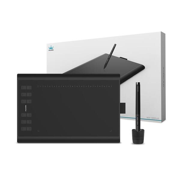 Графічний планшет Huion 10x6.2 H1060P, MicroUSB, чорний