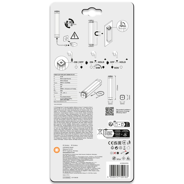 Світильник акумуляторний Ledvance Linear Tasklight 4058075759183
