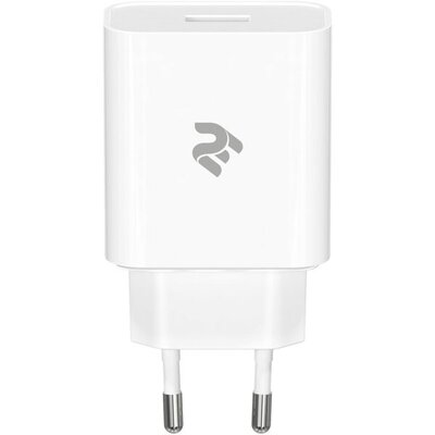 Зарядное устройство сетевое 2E 18Вт USB-A QC, белый