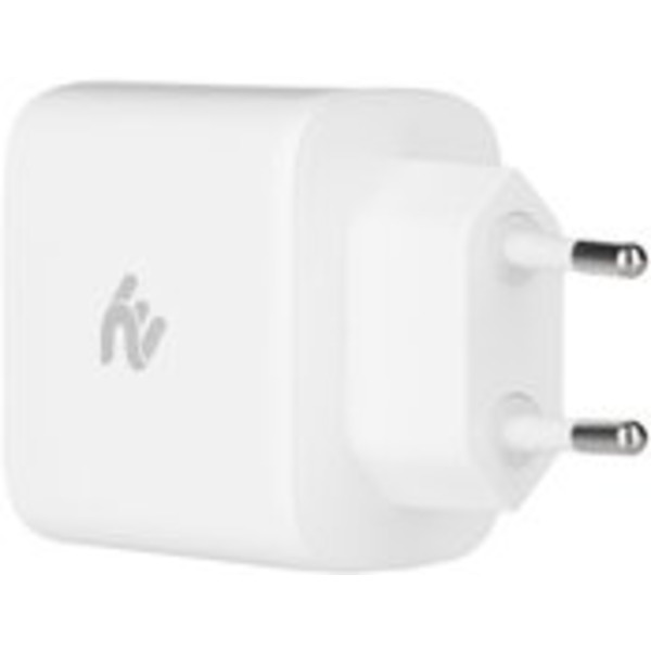 Мережевий ЗП 2Е Wall Charger GaN 65W USB-C PD3.0 Dual, QC3.0, White (2E-WC3USB65W-W)