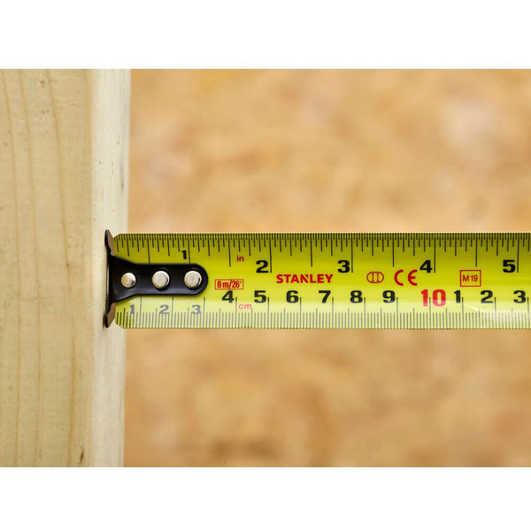 Рулетка вимірювальна FatMax®Autolock довжиною 8 м/26, шириною 25 мм, в обгумованому корпусі, з подвійною шкалою STANLEY FMHT43243-0