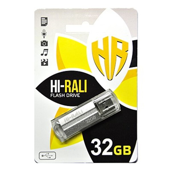 USB-Флешка USB 32GB Hi-Rali Corsair Series Silver (HI-32GBCORSL)