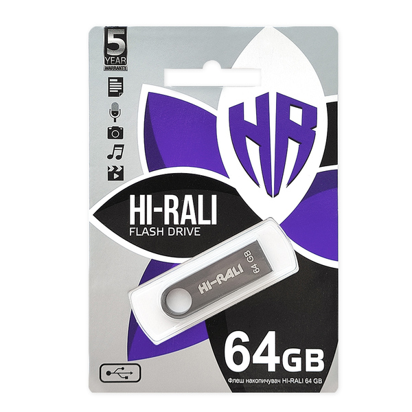 USB-Флешка USB 64GB Hi-Rali Shuttle Series Black (HI-64GBSHBK)