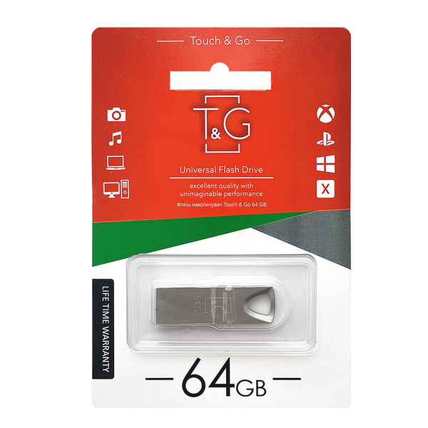 USB-Флешка USB 64GB T&amp;G 117 Metal Series Silver (TG117SL-64G)