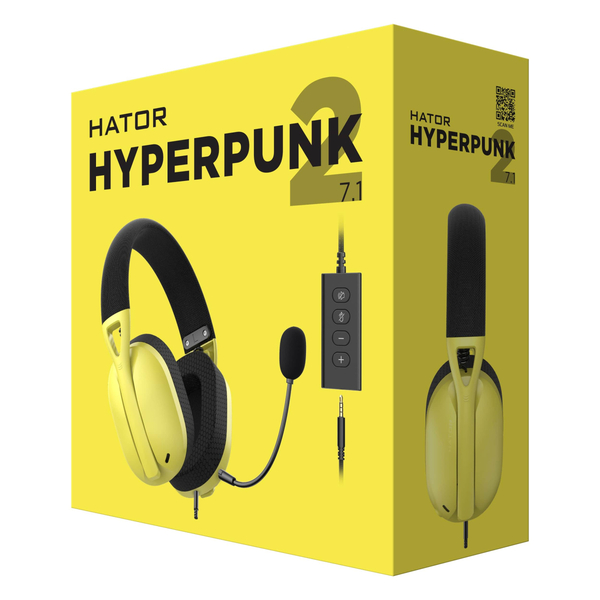 Наушники Hator Hyperpunk 2 Black/Yellow (HTA-847)