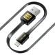 Кабель Luxe Cube Flat USB - Lightning (M/M),  1 м, черный (2231252964019)