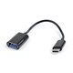 Кабель Cablexpert USB - USB Type-C V 2.0 (F/M), 0.2 м, черный (AB-OTG-CMAF2-01)