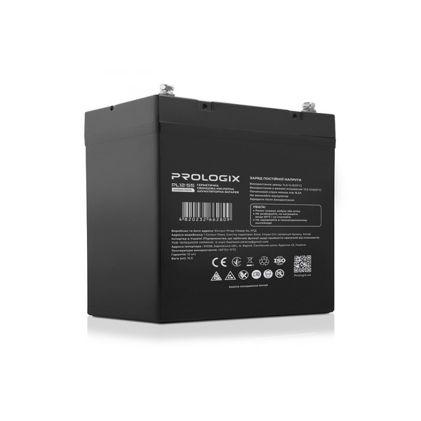 Акумуляторна батарея Prologix PL12-55 12V 55AH