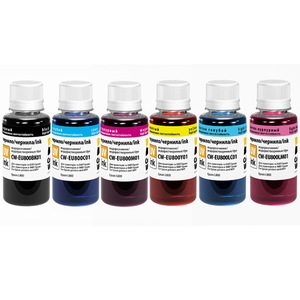 Комплект светостойких чернил ColorWay EPSON L800 BK/С/LC/LM/M/Y (CW-EU800SET01) 6х100мл