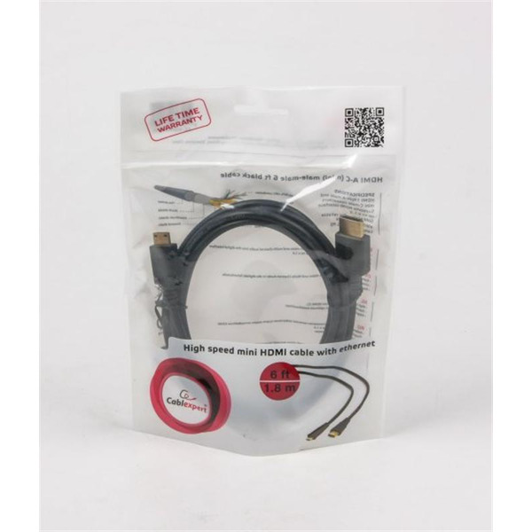 Кабель Cablexpert HDMI - mini-HDMI V 2.0 (M/M), 1.8 м, Black (CC-HDMI4C-6)