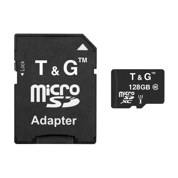 Карта пам`ятi MicroSDXC 128GB UHS-I U3 Class 10 T&amp;G + SD-adapter (TG-128GBSD10U3-01)