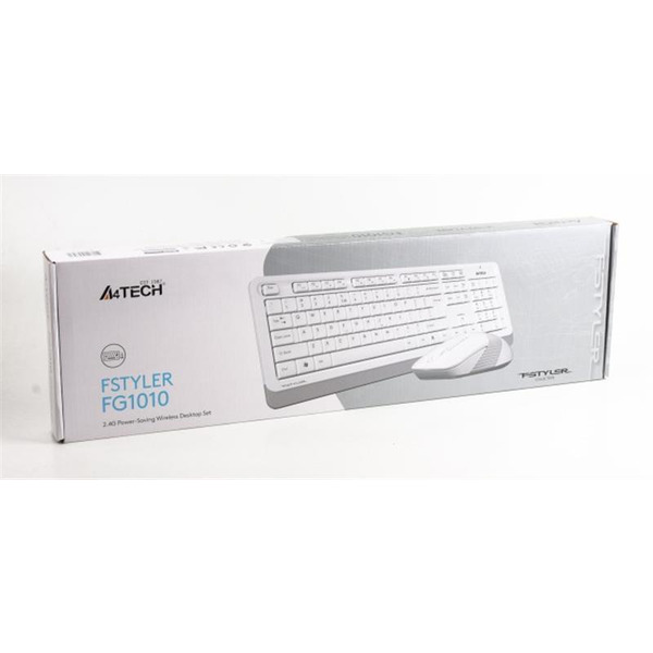 Комплект (клавиатура, мышь) беспроводной A4Tech Fstyler FG1010 White