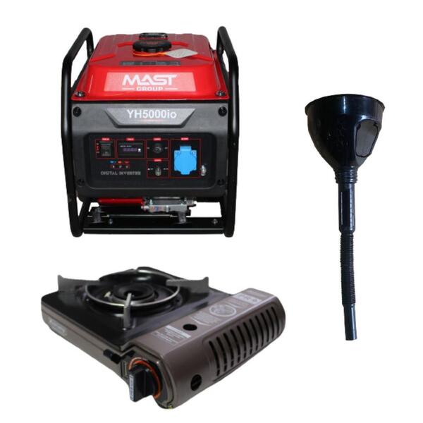 Генератор Інверторний MAST GROUP KYH5000iO + газова плитка Orcamp CK-505. та лійка в дарунок
