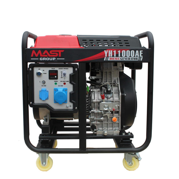 Дизельный генератор MAST GROUP YH11000AE + газовая плитка Orcamp CK-505 + картридж газовый Pegas 400 мл (8 шт.)