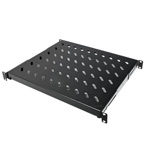 Полиця 4 точки кріплення, перфорована, т.м.1.5мм, чорна