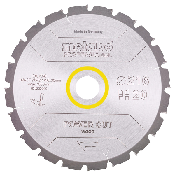 Пильний диск 216x30, Z20 WZ 5° neg.