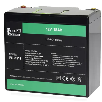 Акумулятор 18Ah/12В Full Energy FEG-1218 LiFePO4