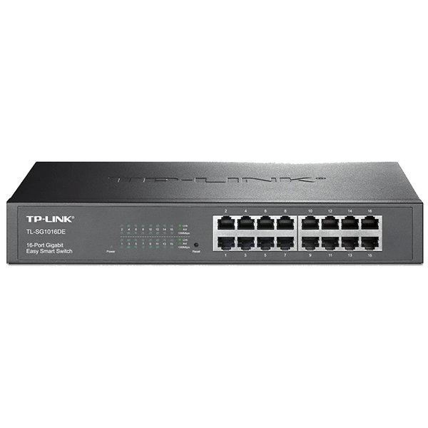 Комутатор TP-Link TL-SG1016DE 16 портовий 10/100/1000 Метал Black