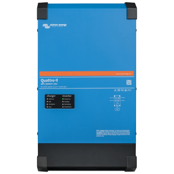 Комбінований інвертор однофазний та зарядний пристрій VictronEnergy Quattro-II 48/5000/70-50/50