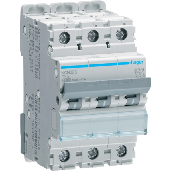 Автоматичний вимикач 3п 10kA C-25A 3м