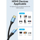 Кабель HDMI M - M, 5.0 м, V2.0, 4K 60Гц, Aluminum Alloy Blue Vention