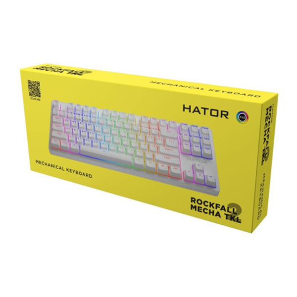 Клавиатура Hator Rockfall 2 Mecha TKL Orange White (HTK-521)