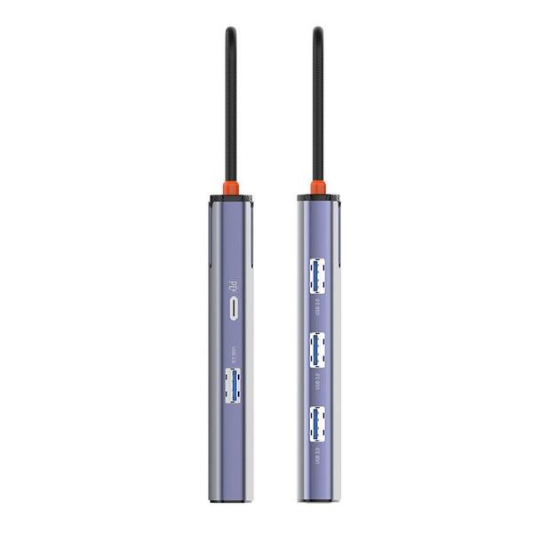 Док-станция СolorWay USB-C 6-в-1 Type C PD 100W/USB3.0х3/USB2.0/RJ45 (CW-HUB03)