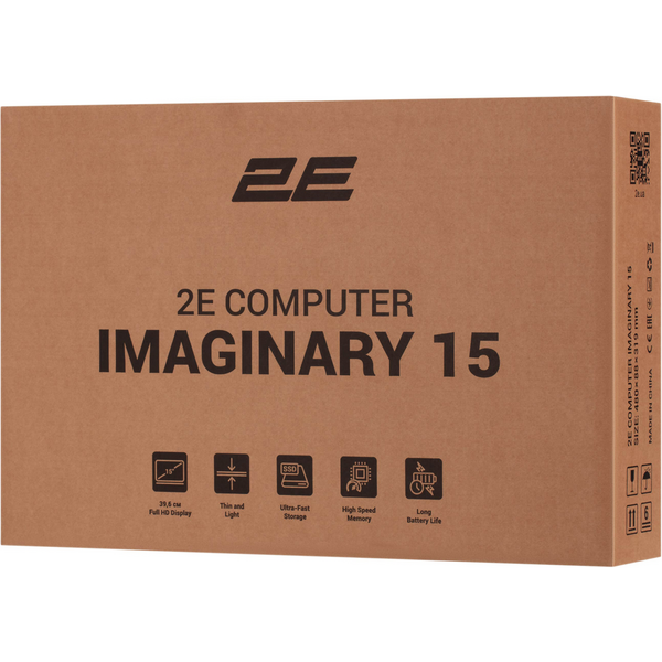 Ноутбук 2E Imaginary 15.6" FHD IPS AG, Intel i5-1235U, 16GB, F512GB, UMA, Win11, Черный