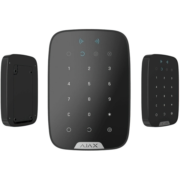 Беспроводная сенсорная клавиатура Ajax Keypad Plus, jeweller, беспроводной, черный