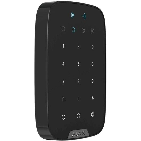 Беспроводная сенсорная клавиатура Ajax Keypad Plus, jeweller, беспроводной, черный