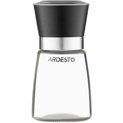 Мельница для соли и перца Ardesto Gemini, 180мл, стекло, пластик, прозрачный, черный