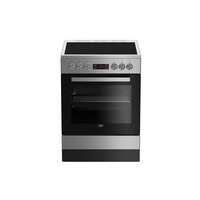 Плита Beko электрическая стеклокерамическая, 66л, 60x60см, дисплей, конвекция, нерж