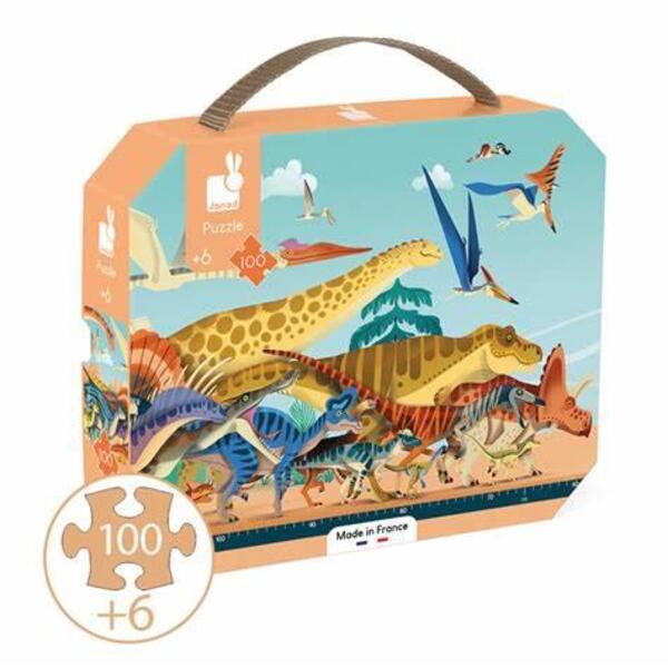 Пазл Janod Панорамный Динозавры 100 эл.