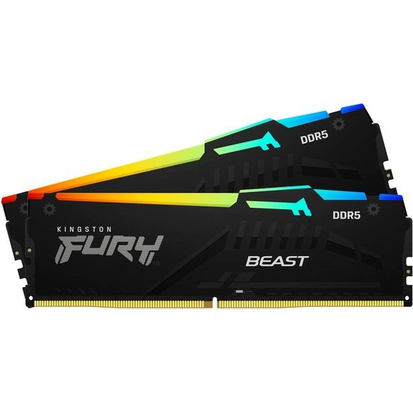 Память ПК Kingston DDR5 32GB KIT (16GBx2) 5600 FURY Beast RGB