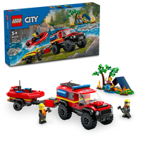 Конструктор LEGO City Пожарный внедорожник со спасательной лодкой
