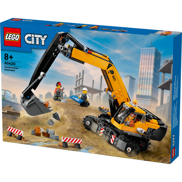 Конструктор LEGO 60420 City Жовтий будівельний екскаватор