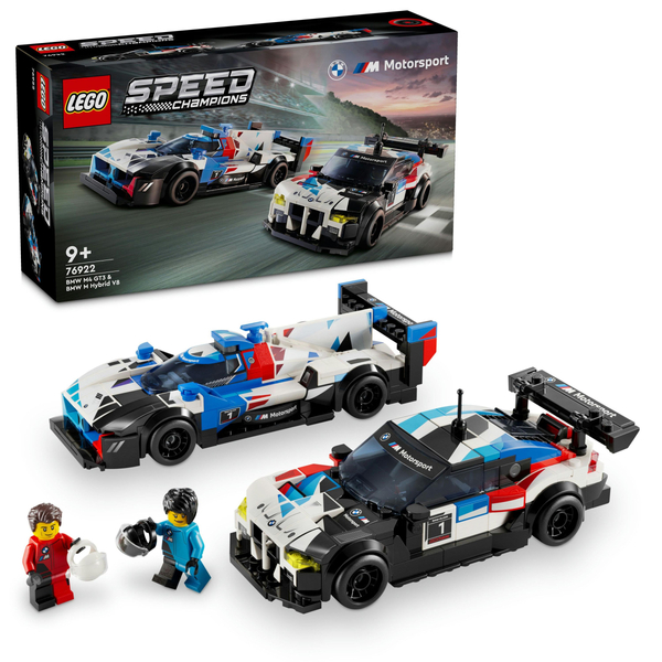 Конструктор LEGO Speed Champions Гоночні автомобілі BMW M4 GT3 та BMW M Hybrid V8 676 деталей (76922)